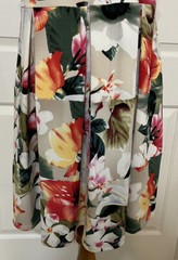 Tiana B size 12 beige red green white floral sleeveless A-line dress women&rsquo;s