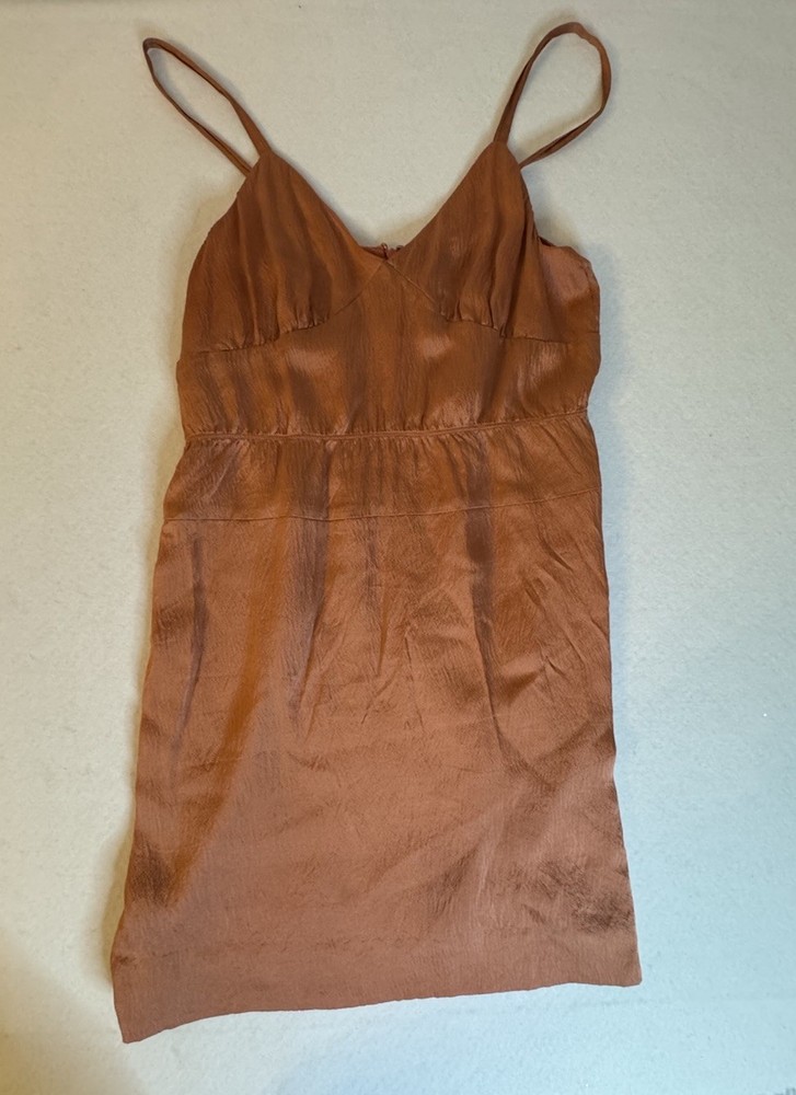 JCrew Rust Silk Dress/size medium ￼
