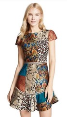 Alice + Olivia Rapunzel Patchwork Fit & Flare Mini Dress. Women’s 4. EUC