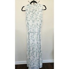 Cloth & Stone Sleeveless Maxi Dress Sage Green Quiet Luxury Tie Waist Size S