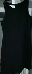 Jones New York Black Solid Round Neck Sleeveless Sheath Zip Knee Dress 14