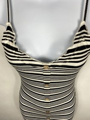 Love Tree Striped Ribbed Bodycon Mini Dress Small Stretchy Soft New 90s Black