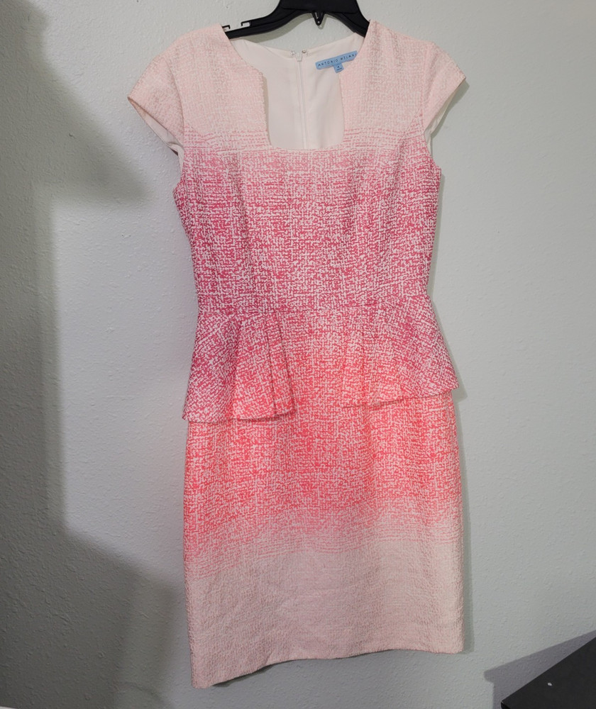 Antonio Melani Pink/White Ombre Dress Size 4