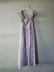 ASTR The Label Purple Floral Square Neck Smocked Ruffle Maxi Dress Long M
