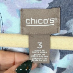 NEW Chico&rsquo;s Ellie Layered Knee Tank Dress XL Butterfly Lilac Floral Feminine