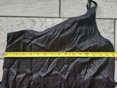 BCBGMAXAZRIA Satin One Shoulder Slip Dress XXS Black Cocktail NEW Maxi Whimsy