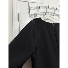 Lafayette 148 Deandra Split Neck Bell Sleeve Shift Dress Women&rsquo;s XXL Black