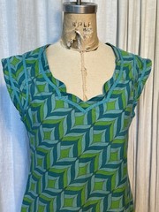 Mexicali Blues Womens Teal Turquoise Green Woven Cotton Dress Sz L(M)used