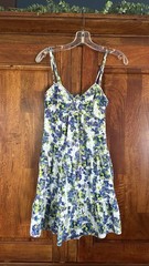Jessica Simpson Floral Sundress S Adjustable Straps Sweetheart Neckline Zip