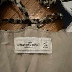 Abercrombie & Fitch Women XS Leopard Animal Print Halter Neck Strappy Midi Dress