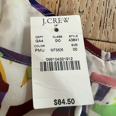 J.Crew Mini Dress 00 Floral Spaghetti Strap Silky Pockets Summer Beach Casual