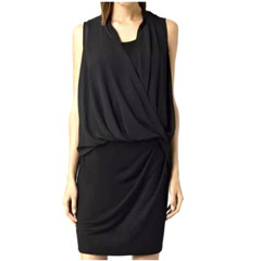Allsaints All Saints Siri SL Sleeveless Blouson Shift Dress Layered US 6 Black