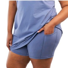NWT Elle Sport Women&rsquo;s Size XL Active Tank Dress/Shorts Bijou Blue