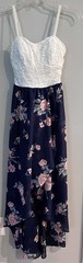 Lily Rose White Lace Floral Maxi Dress S Sweetheart Adjustable Straps