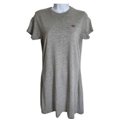 Polo Jeans Co Ralph Lauren Gray T-Shirt Dress Preppy Nautical Y2K American Flag
