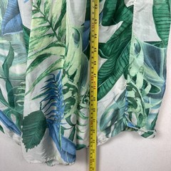 Elena Baldi Dress Womens XS Green Tropical Maxi Sundress Ruffle Lined Italy