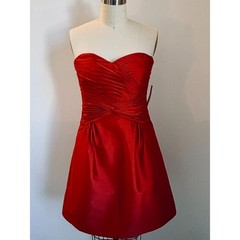 Liliana Sweetheart Neckline Royalcore Fit & Flare Mini Dress Red- 4