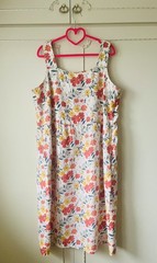💝 Seasalt  » MERTHER LANE  » Dress Size 18 Cream Orange Yellow Floral Print Linen