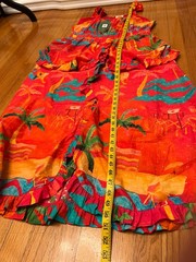 FARM Rio Ipanema Red Multicolor Midi Dress L