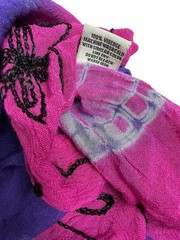 Young USA Tie Dye Boho Dress One Size Pink Embroidered Festival Beach Hippie
