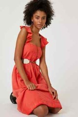 Pilcro And The Letterpress Anthropologie Pilcro Flutter Sleeve Dress L NEW 39542