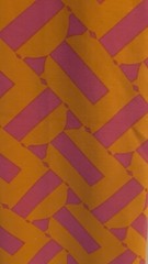 Trina Turk Multicolor Pink/Orange Scuba stretch Fabric Large