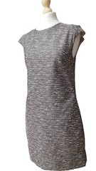 Ted Baker Grey Metallic Silver Sparkly Dress SIZE 8 Ted Size 1 Beliba