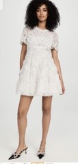 NWT Needle & Thread White Polka Dot Evelyn Backless Micro Mini Dress 4 #xh