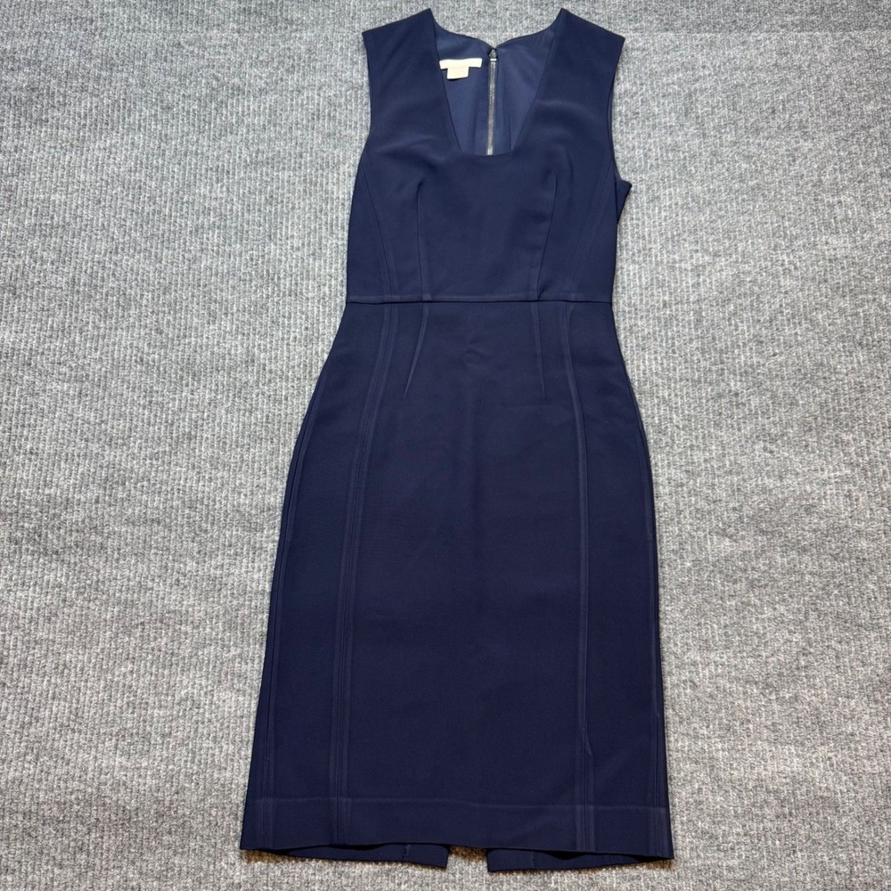 Antonio Berardi Silk Blend Sheath Midi Dress US 2 EU 38 Designer Luxury Chic
