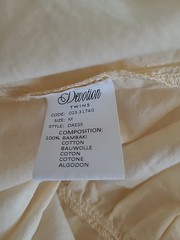 Devotion Twins Sundress Medium M – Ivory Natural Tie Shoulders Cotton Greece NWT
