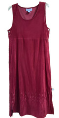 Jane Ashley Dress Size M Burgundy 90’s Style