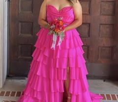 Sherri Hill 56911 Size 16 Prom Dress – Hot pink – With corset In The Back