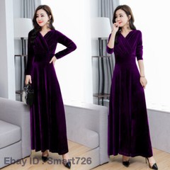New Women&rsquo;s Elegant Velvet V-neck Shirt, Full Length Western Dress Jacket