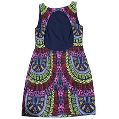 Mara Hoffman Open Back Aztec Tribal print mini dress sz10 beach tropical bright