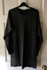 Theory Womens Size Small Long Sleeve Medium Weight Jersey Dress in Charcoal