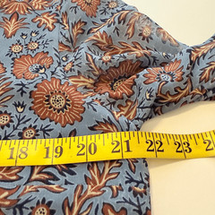 CAbi Provincal Blue & Brown Layered Long Sleeve Tunic Dress Size L