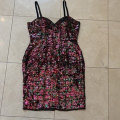 A.J. Bari Vintage Multicolor Sequin Tank Dress Size small/medium