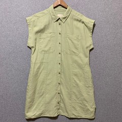 Universal Thread Button Front Shirt Dress Sage Sz L Coastal Chic Resort Wear