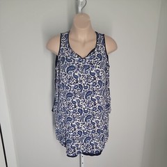 Beige by Eci Cold Shoulder Classy Lined Dress ~ Sz 1X ~ Knee Length ~ Blue