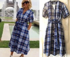 LAST size L NWT ZARA PLAID CHECK TAFFETA DRESS 4786/261