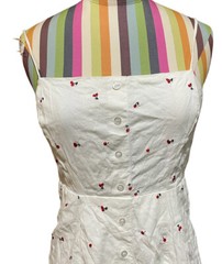 Capulet Cerise Button-Down Cherry Print Mini Dress Size XS 0773