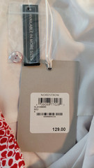 Chelsea28 Womens S Red/White Midi Slip Dress Square Neck Tie Back NWT