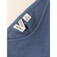 Roxy Blue Textured Knit Crossover Back Cutout Mini Tank Dress Womens Large