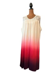 Hombre White Red Purple Short Dress Sz 2X-3X Lace Shoulders NEW A-Line Sundress