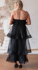 Bariano KASCADE TIERED RUFFLE MIDI gown $389