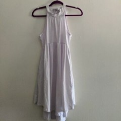 Styleword White Cotton Halter Empire Dress size Small