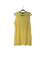 Lands End Yellow Beach Cover Up Sleeveless Dress V-Neck SIZE XL