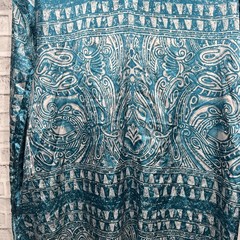 Winlar Kaftan Mumu Women’s One Size Grecian Goddess Blue Silver