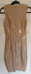 Oh Polly PVC Shiny Black Midi Bodycon Sexy Dress Size 6