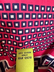 Elizabeth Mckay L Dress Collared Geometric Lightweight Pink White Blue Preppy